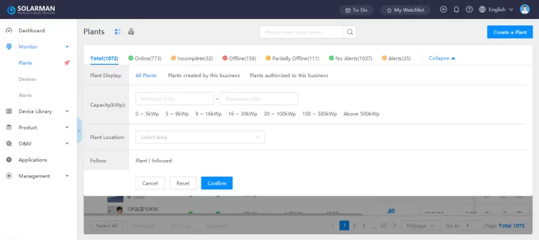 Optimization&Upgrading Of SOLARMAN Monitoring Platform
