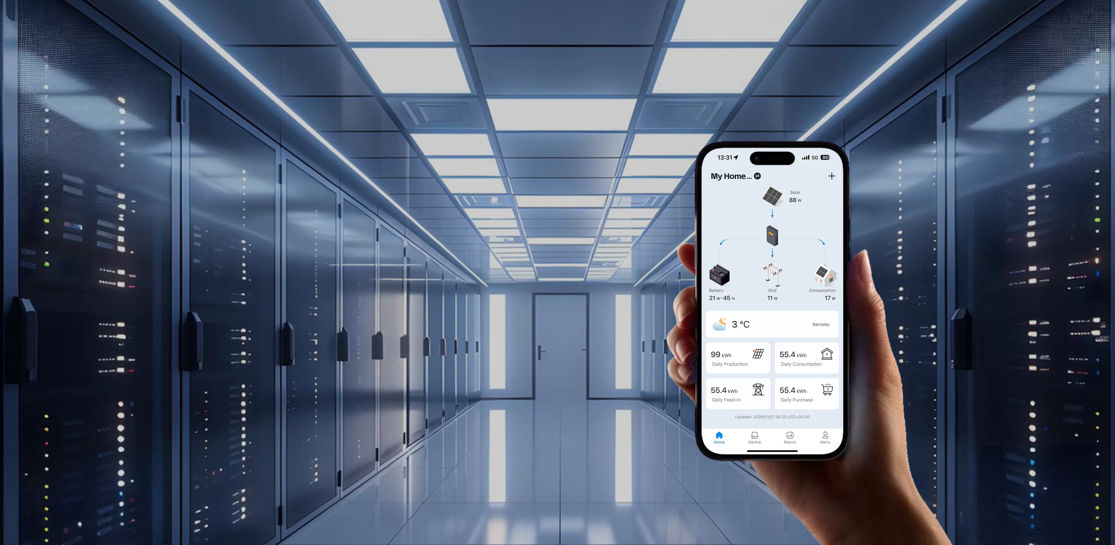 Software voor bewaking van zonne-energie