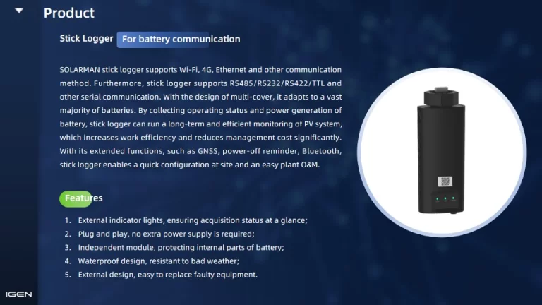 SOLARMAN Solution for Battery Remote Management SOLARMAN Solution for Battery Remote Management