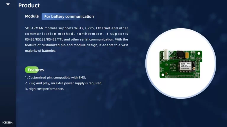 SOLARMAN Solution for Battery Remote Management SOLARMAN Solution for Battery Remote Management